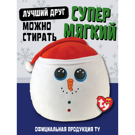 Мягкая игрушка-сквиш TY Флурри снеговик