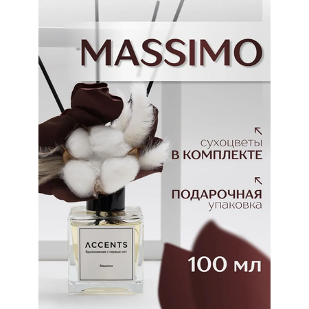 Диффузор с сухоцветами в Премиум тубусе Accents Massimo
