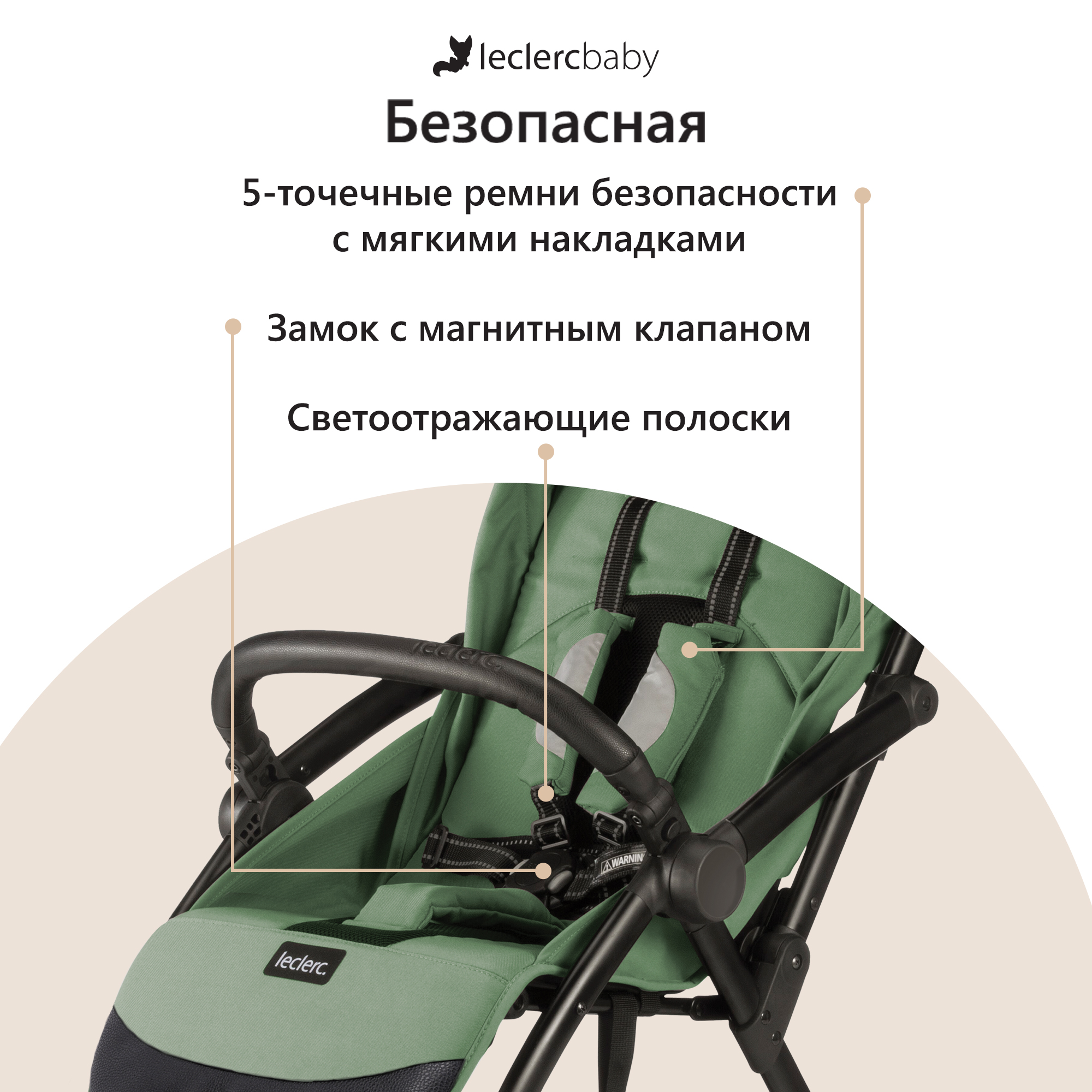 Коляска прогулочная Leclerc Magic fold plus - фото 7