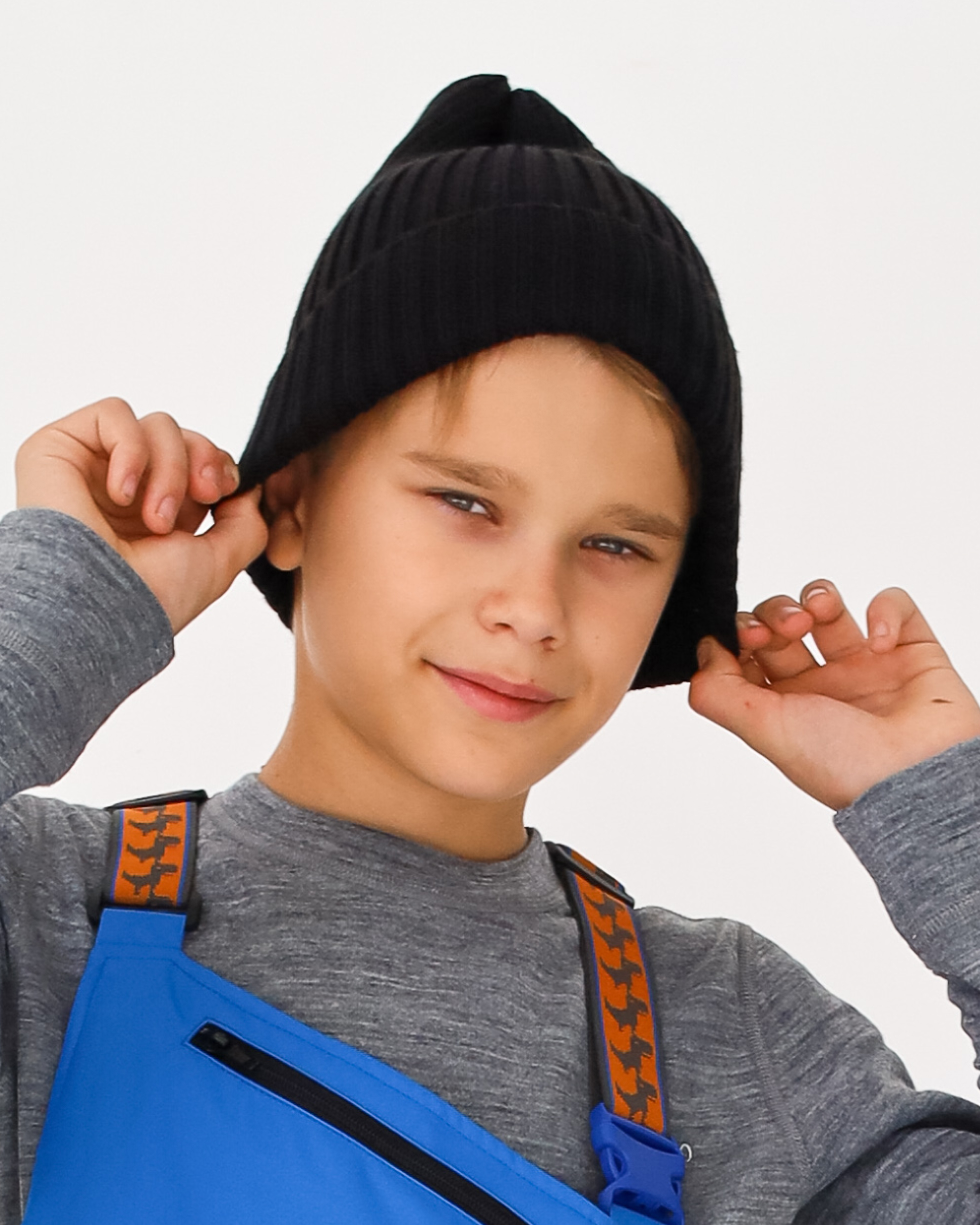 Шапка MINIDINO ВЯЗ-Ш-001/10001Шапка Тыковка черный - фото 1