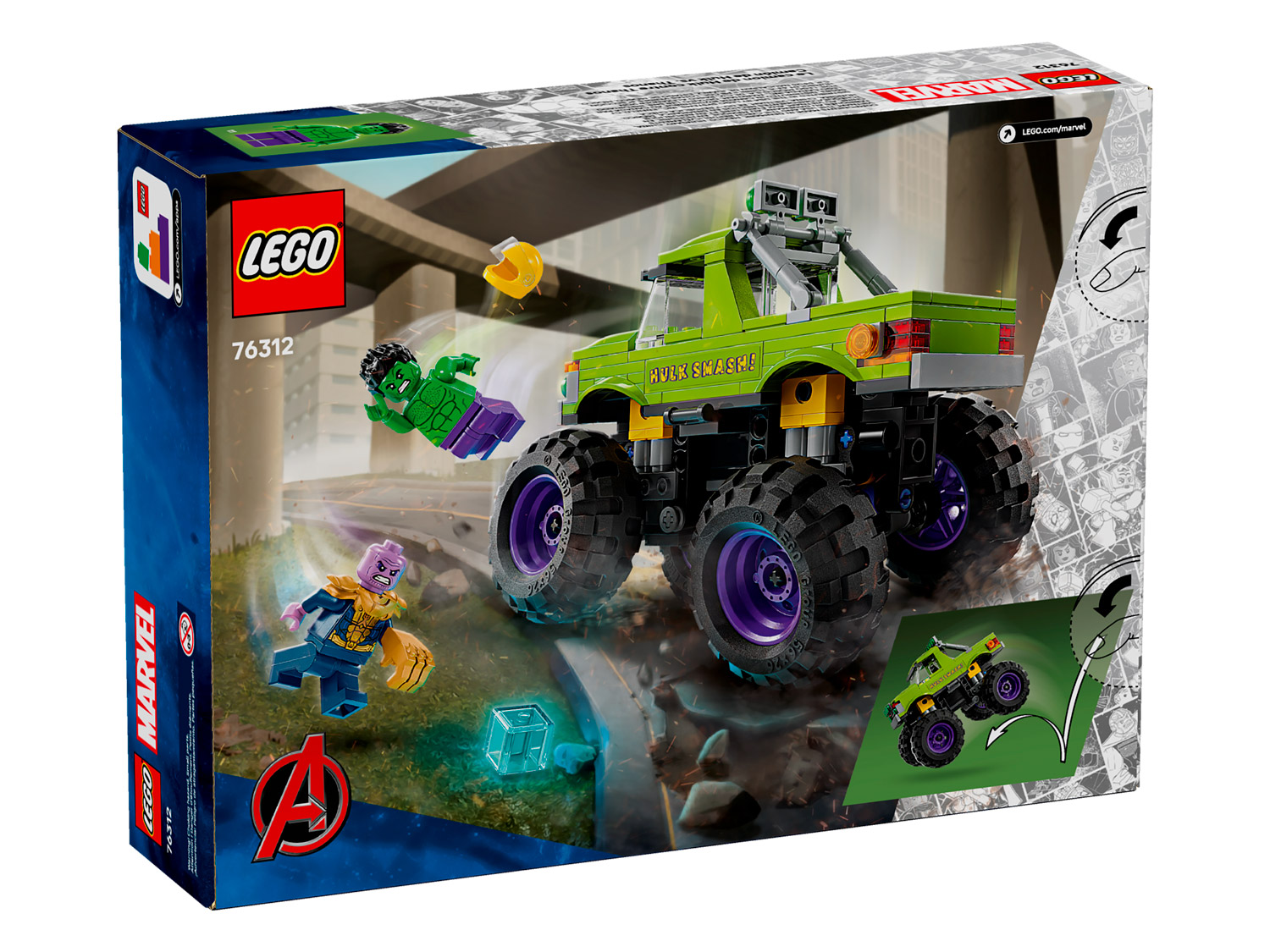 Конструктор LEGO Marvel Super Heroes Монстр-трак Халка 229 дет. - фото 6