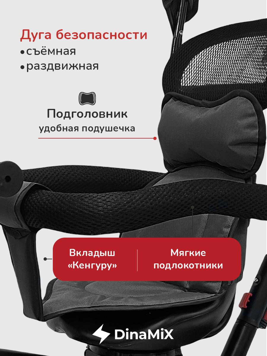 Трехколесный велосипед DinaMiX 10 дюймов - фото 6