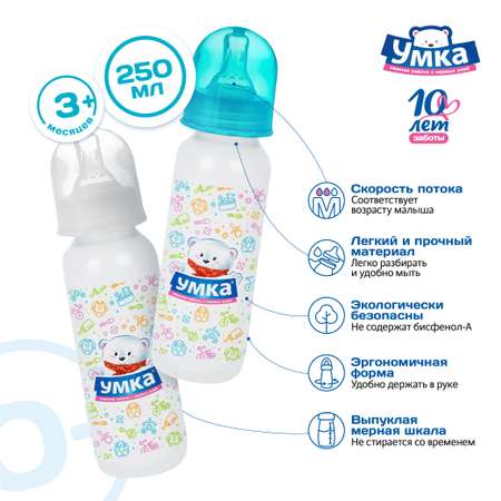 Бутылочка Умкa 250 мл в ассортименте