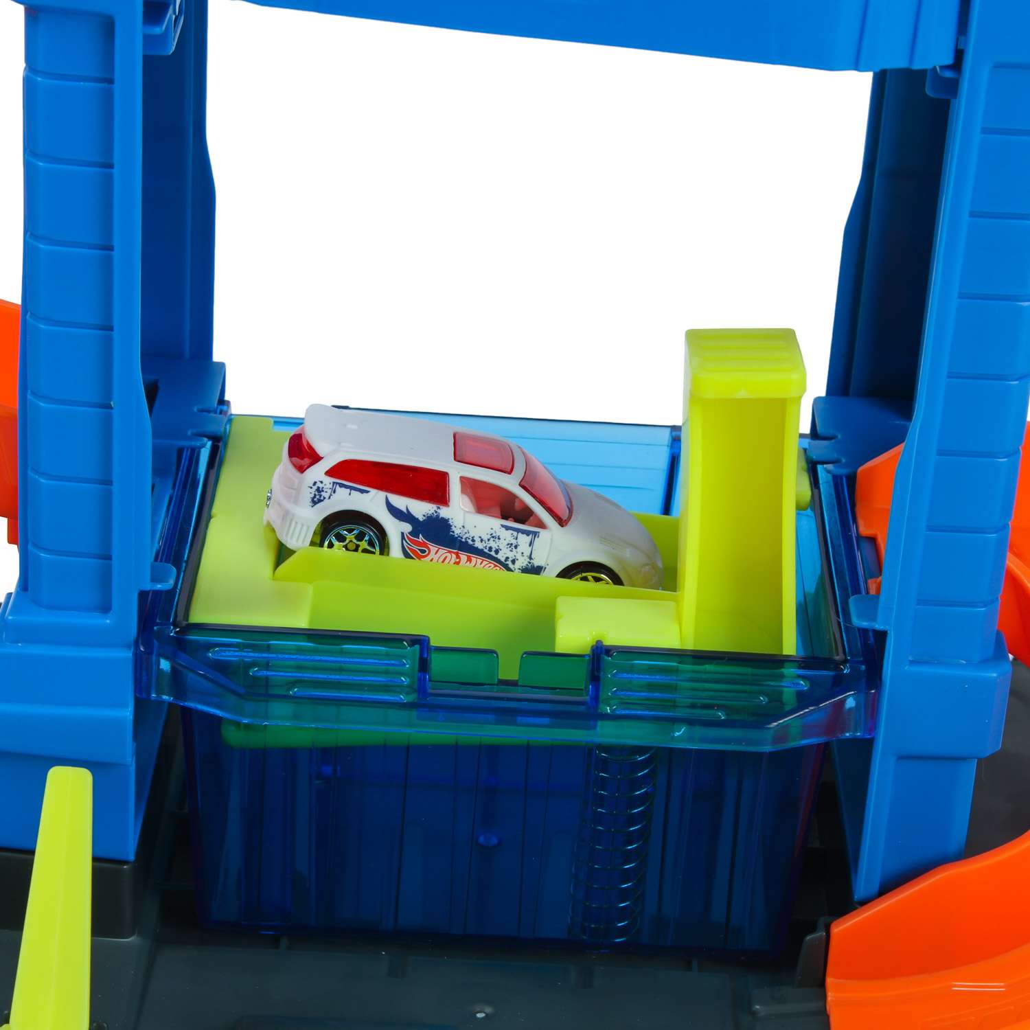 Автомойка Hot Wheels Безумные виражи многоуровневый, гибкий HTN80 - фото 7