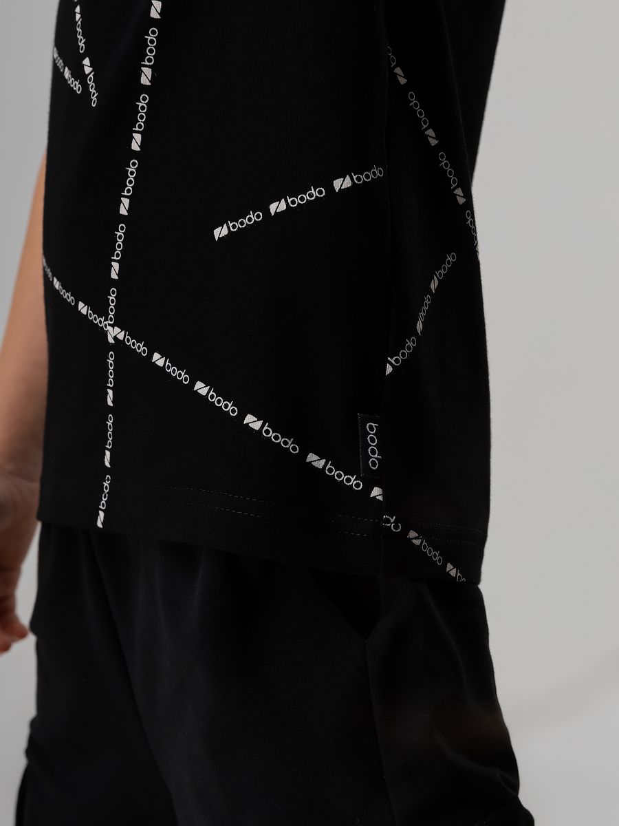 Футболка Bodo 4-316MU_черный (белый) - фото 4