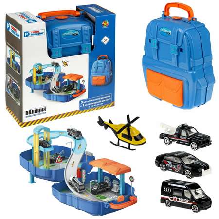 Парковка 1TOY Полиция многоуровневый, с лифтом