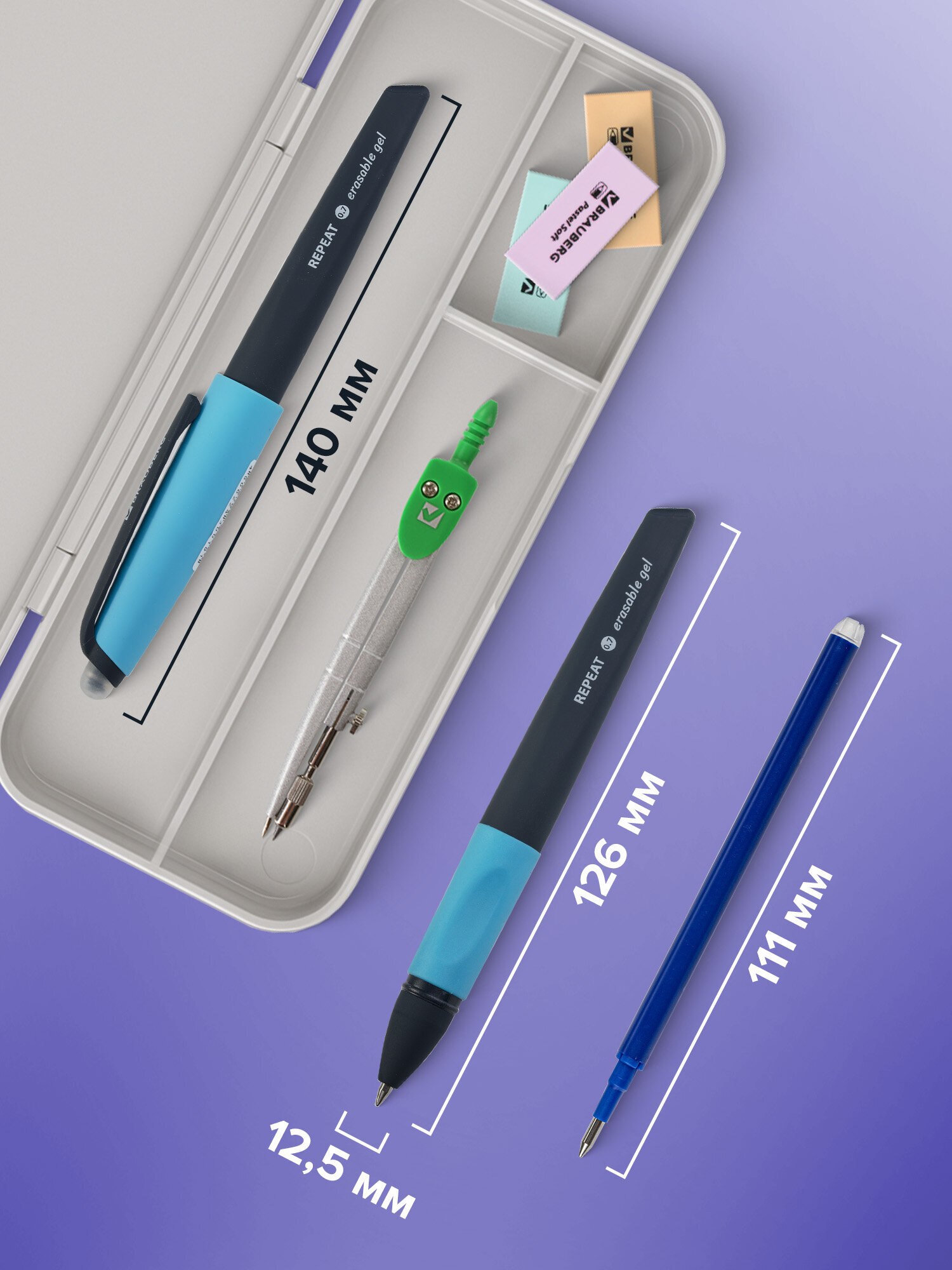 Ручка со стираемыми чернилами Brauberg 1 шт. - фото 5