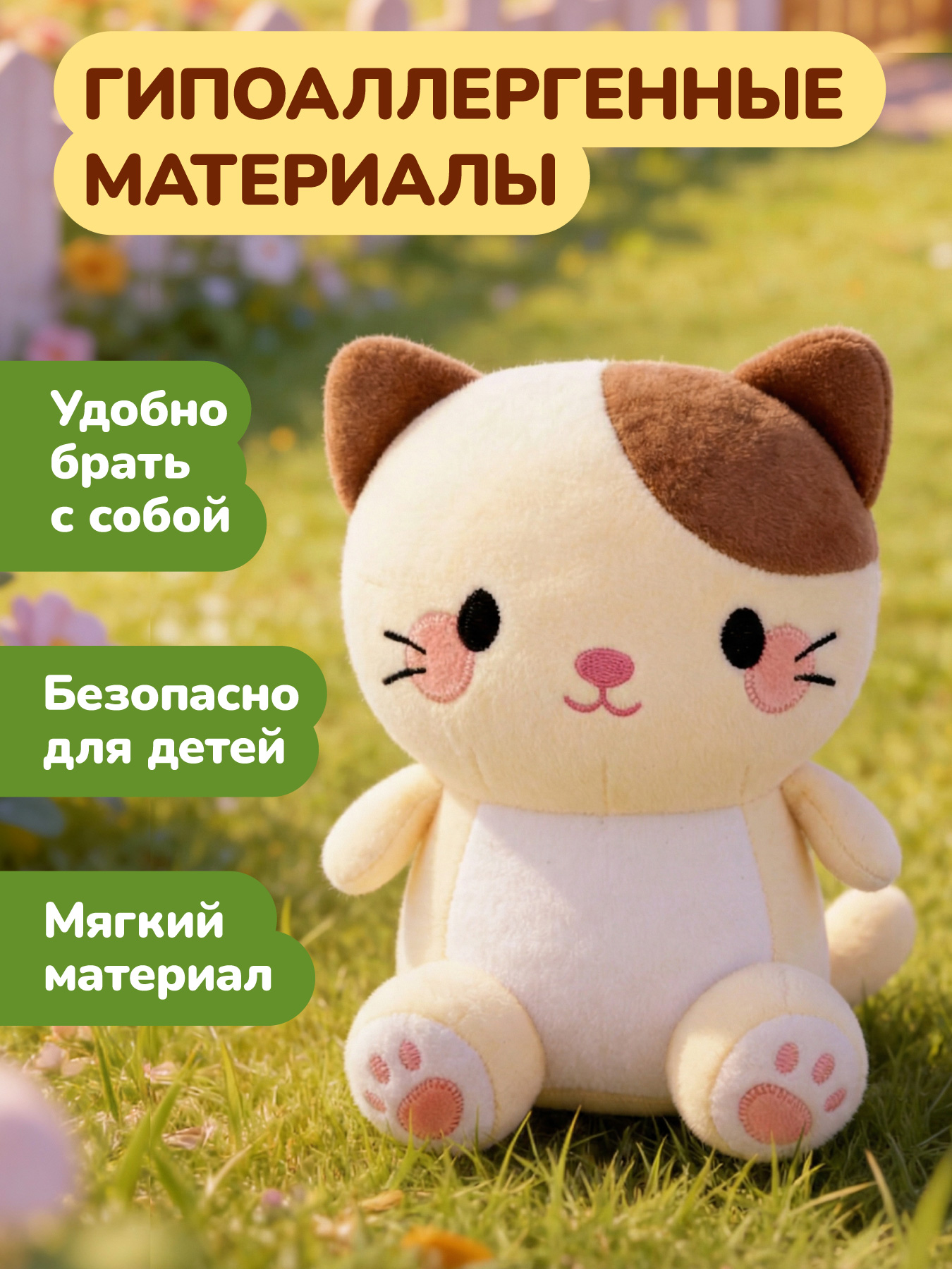 Мягкая игрушка Fluffy Family котик - фото 2