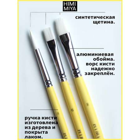 Кисть HIMI MIYA 3 шт. (синтетика)