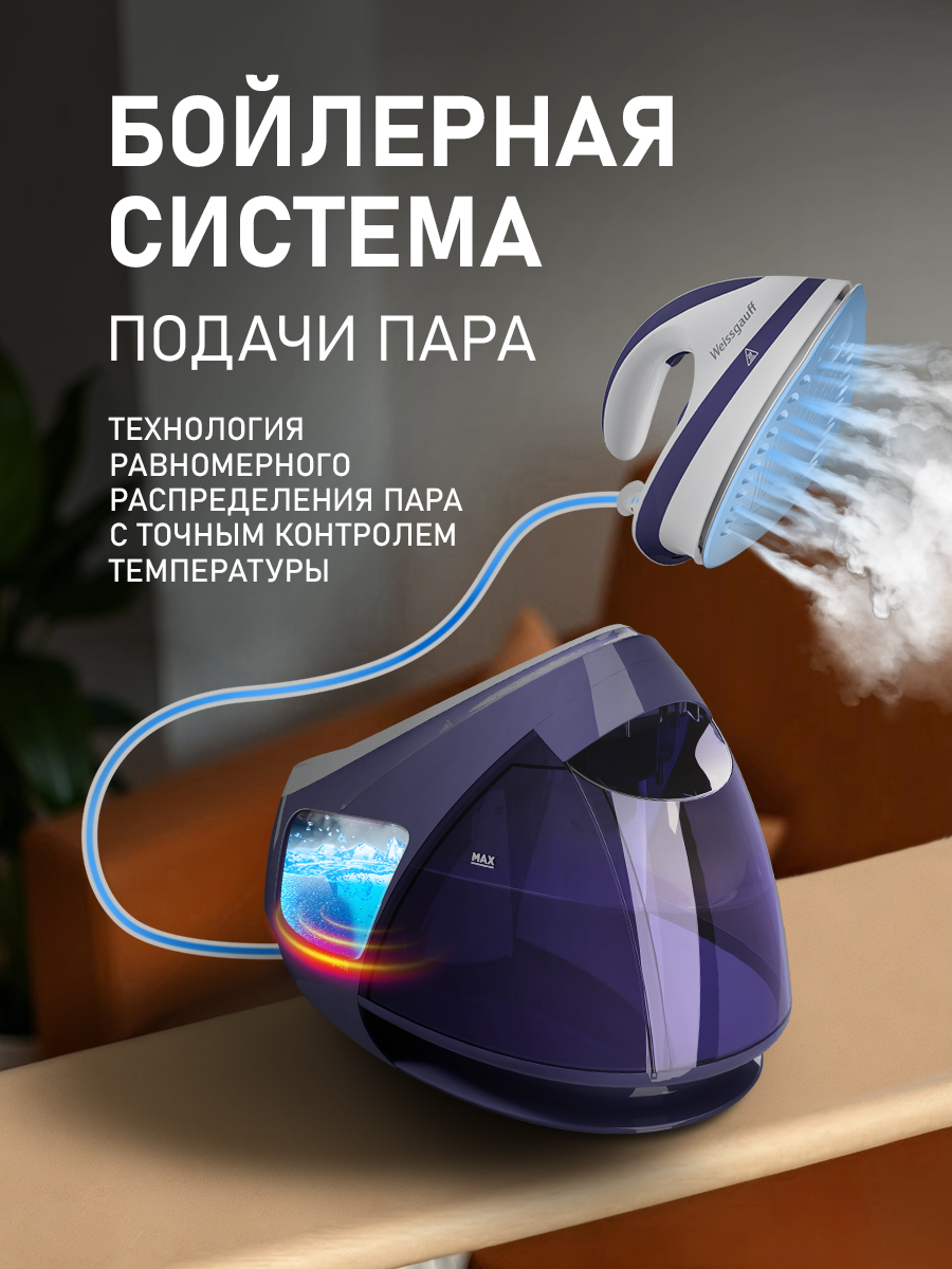 Парогенератор WEISSGAUFF WSS 302 DPP Turbo Steam Pro - фото 4