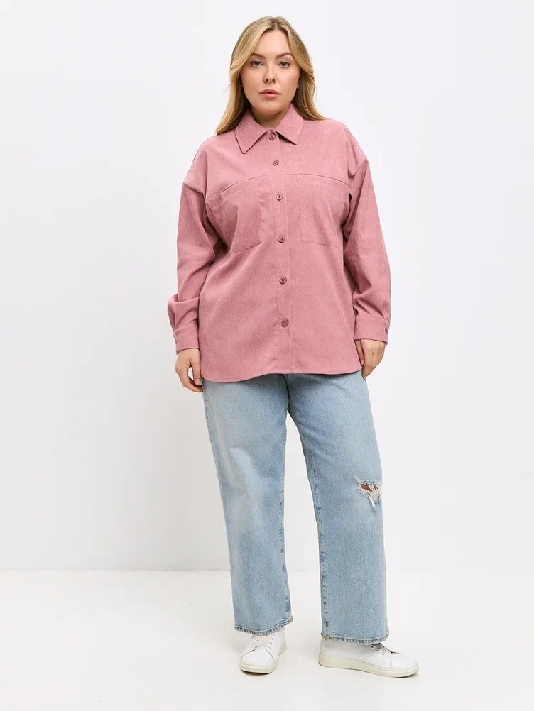 Рубашка МАМИРА РубРозВелв710_46_М - фото 3