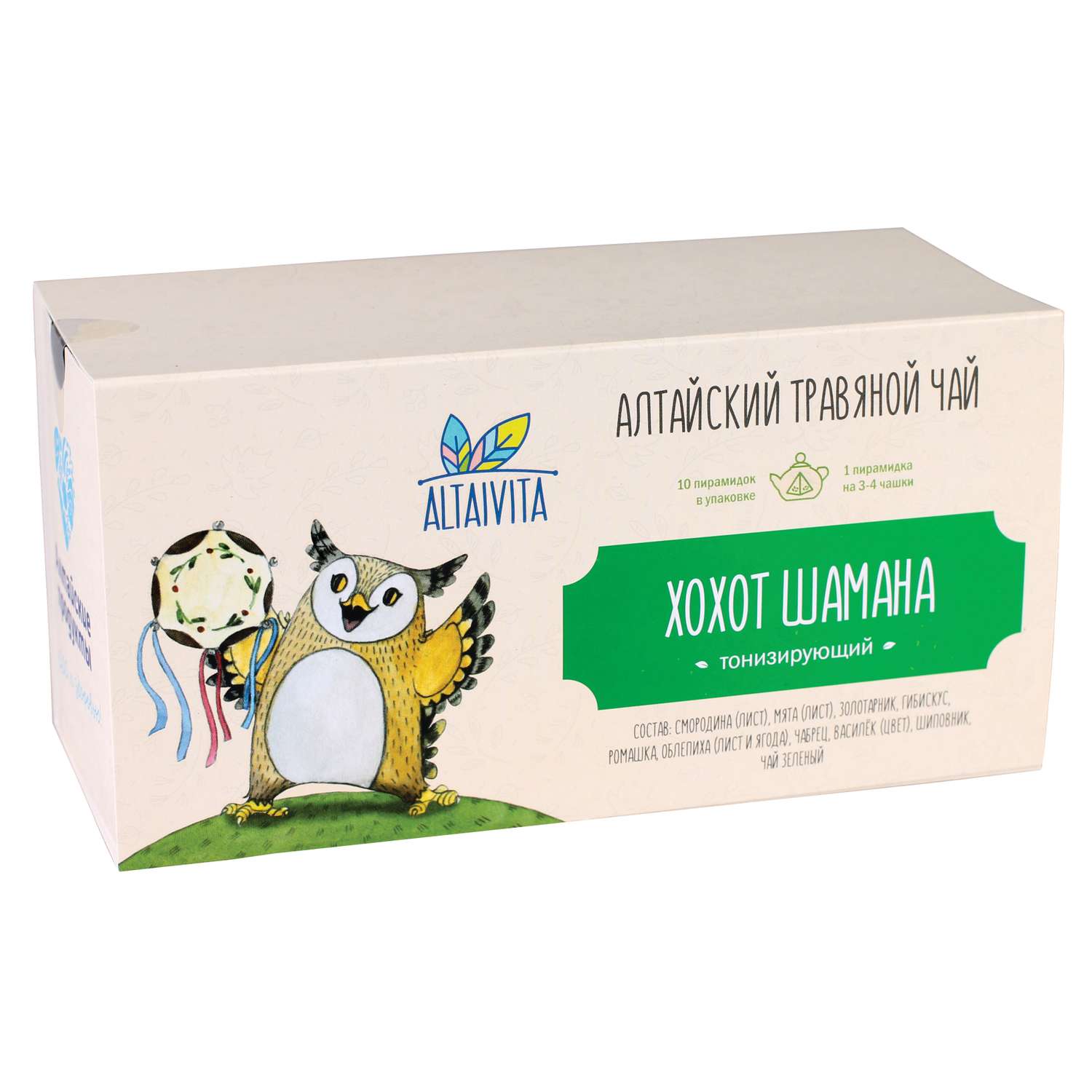 Чай алтайский травяной АлтайВита Хохот шамана в пирамидках 4г*10шт - фото 1