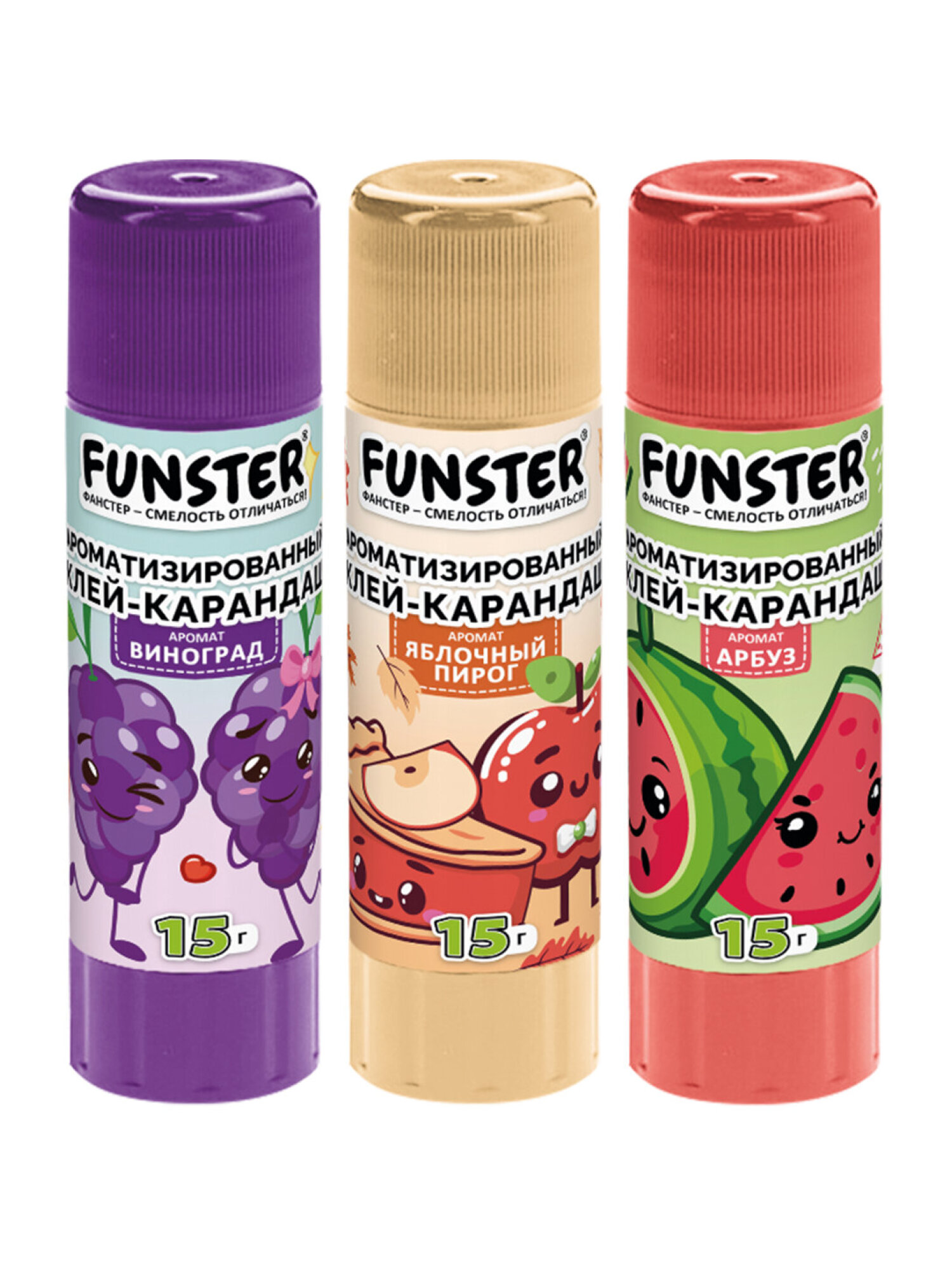 Клей-карандаш Funster 15 г 3 шт. - фото 3