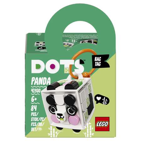 Конструктор LEGO DOTS Брелок Панда блочный