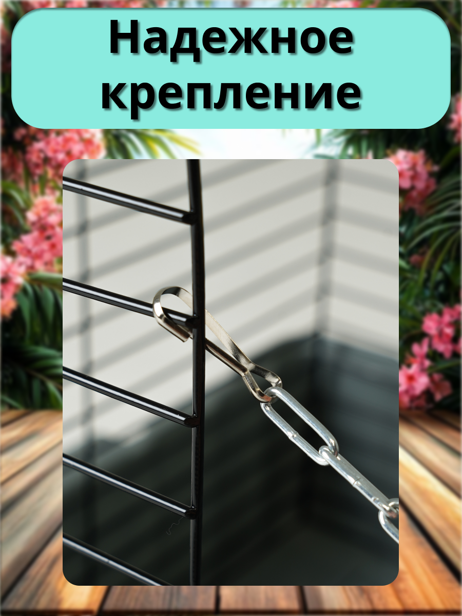 Гамак для грызунов PetiPet серый синий 22х10 тоннель - фото 4