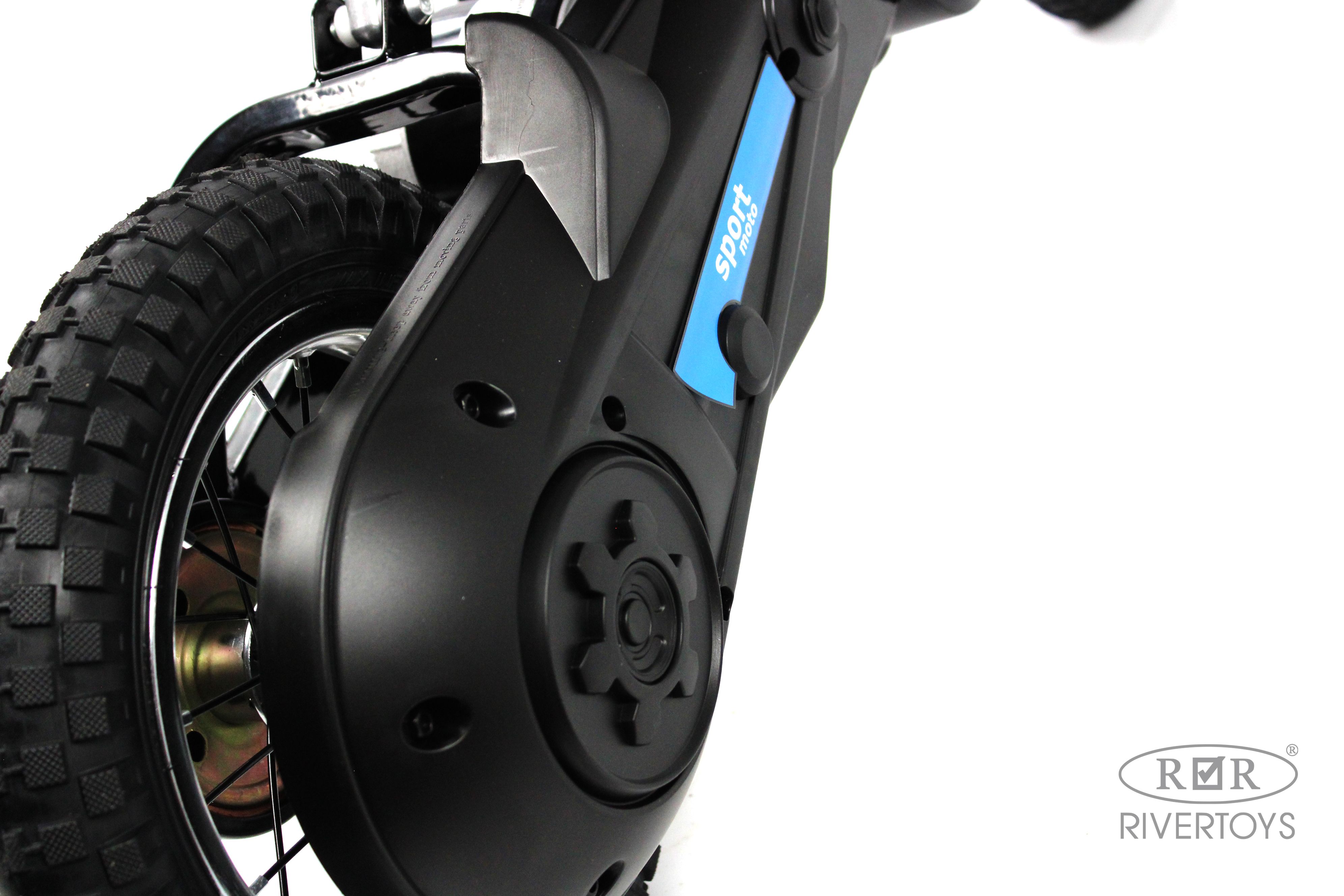 Электромотоцикл RIVERTOYS A005AA-MOTO-BLUE - фото 4