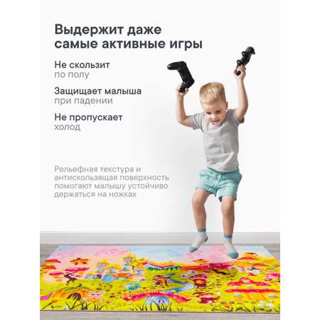 Коврик игровой для детей \"Познавайка\" 80х120 см VILINA двухслойный Пухляндия