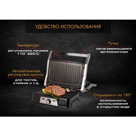Электрический пресс-гриль ENDEVER Grillmaster 220