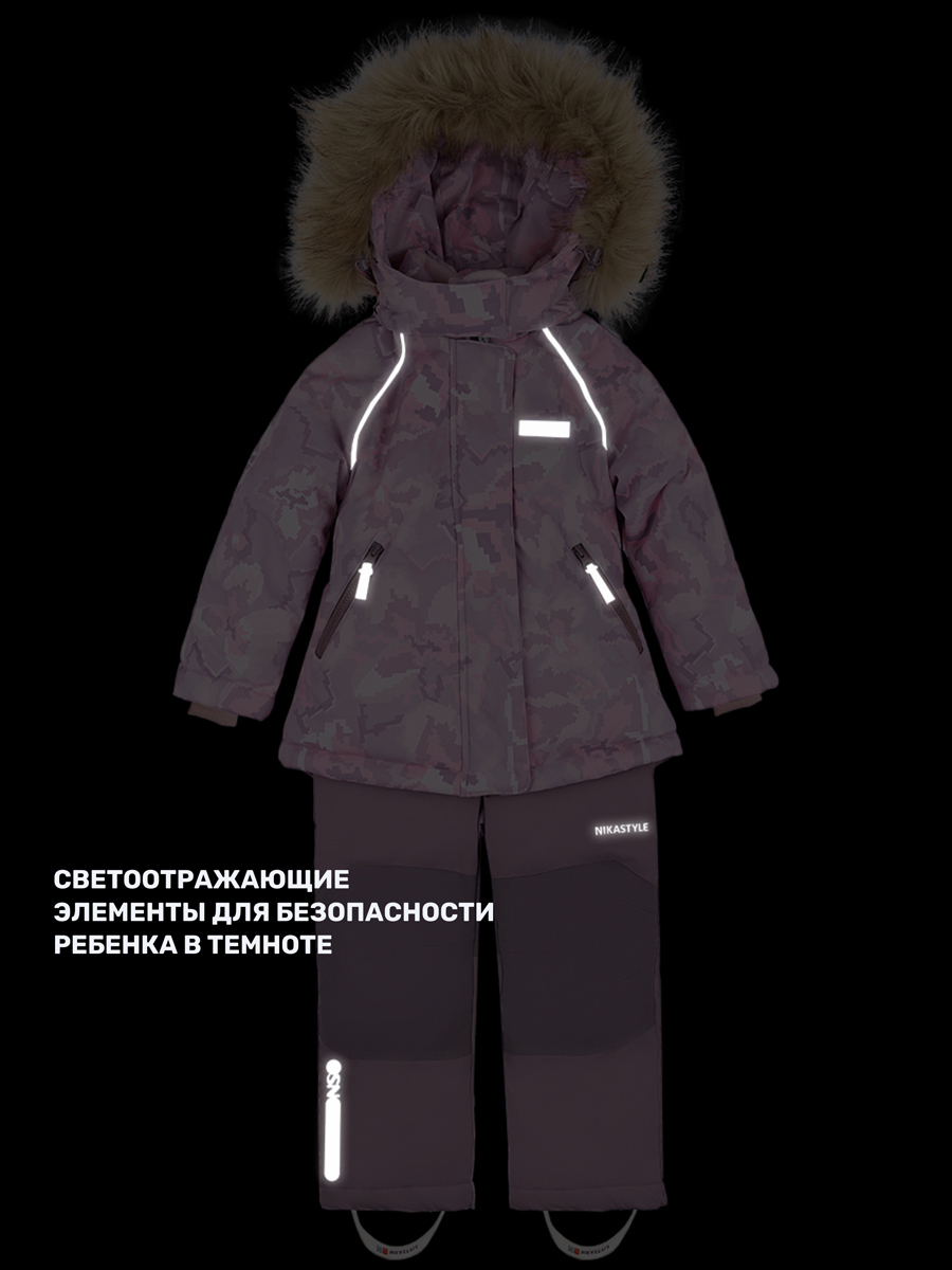 Куртка и полукомбинезон NIKASTYLE 7з0624 роза/орхидея - фото 14