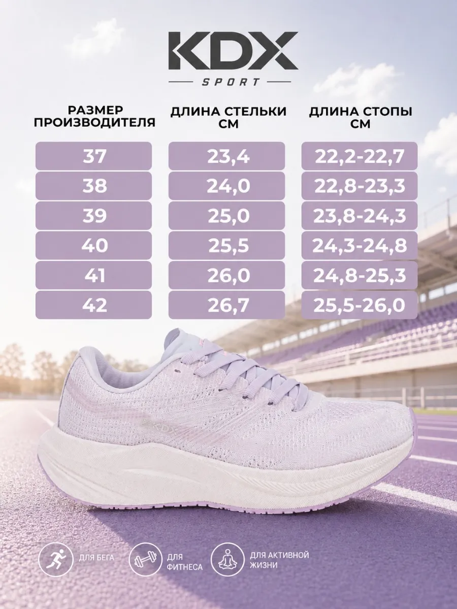 Кроссовки KDX HUY-02 lilac - фото 12