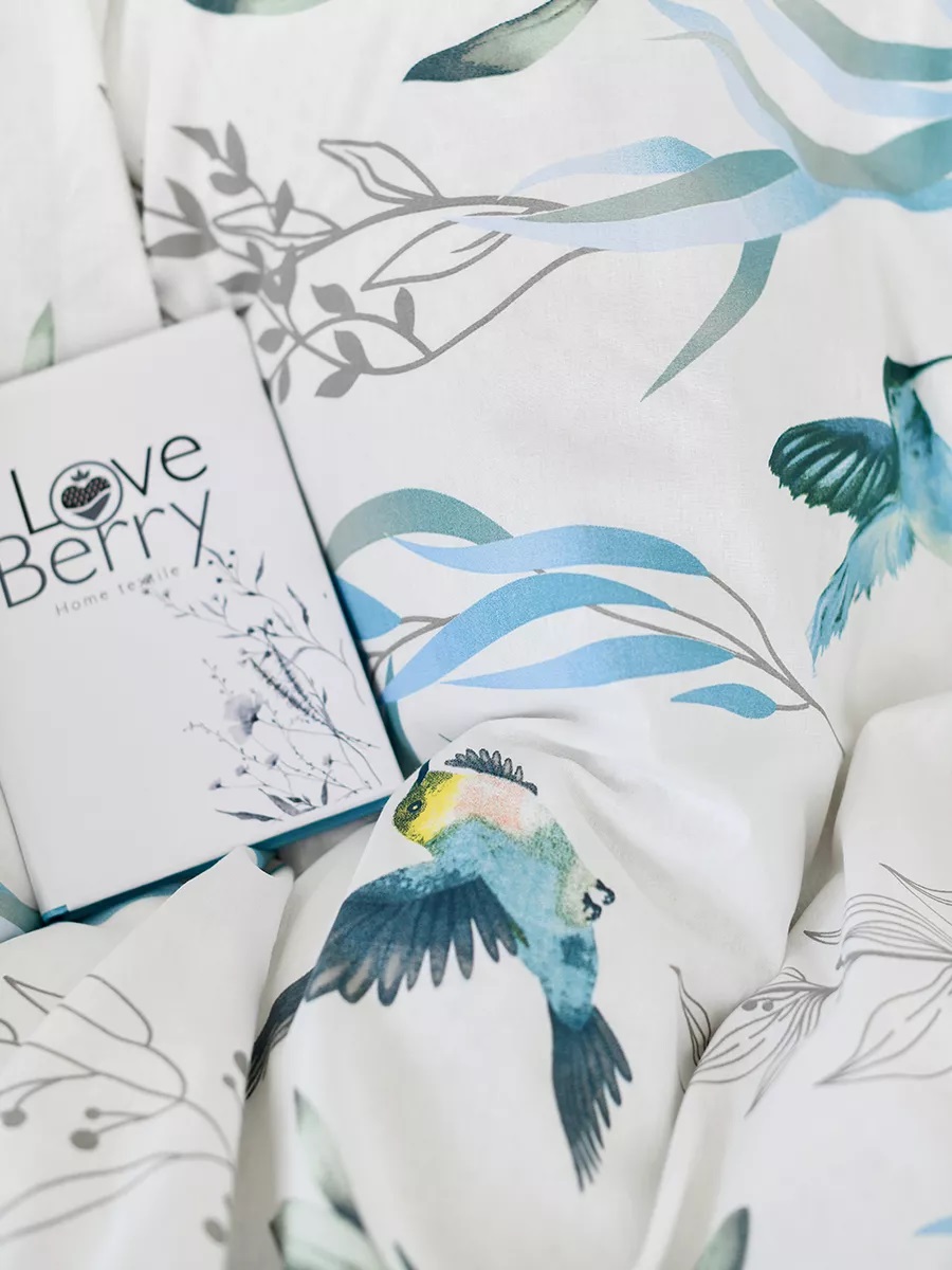 Постельное белье LOVEBERRY 2 спальный колибри - фото 4