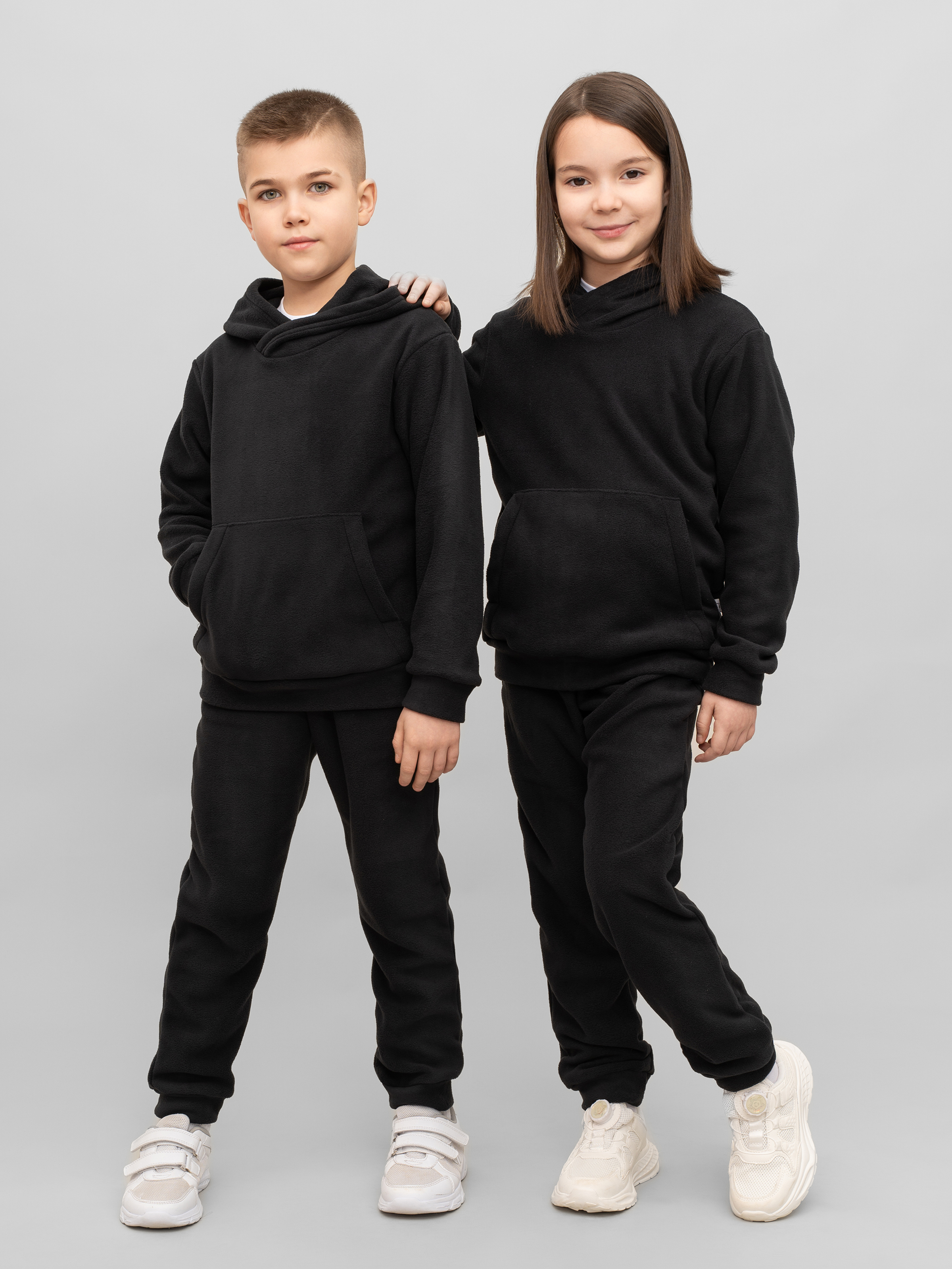 Худи и брюки Утенок 7043г(ш) черный - фото 32