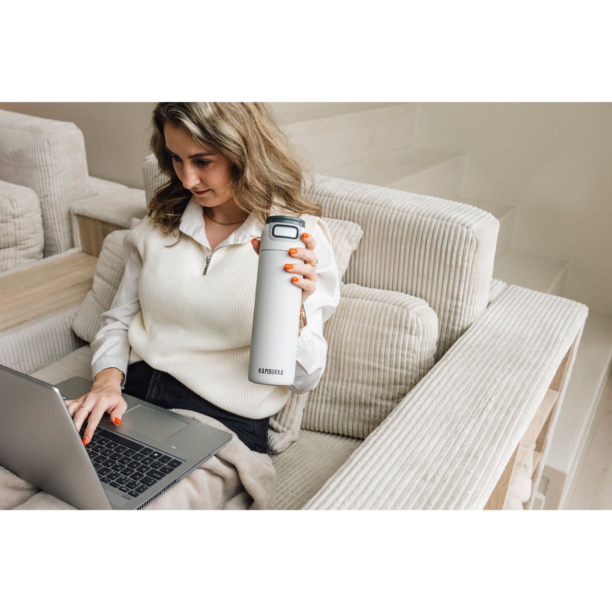 Термобутылка Kambukka Elton 600мл белая 11-03035 - фото 5