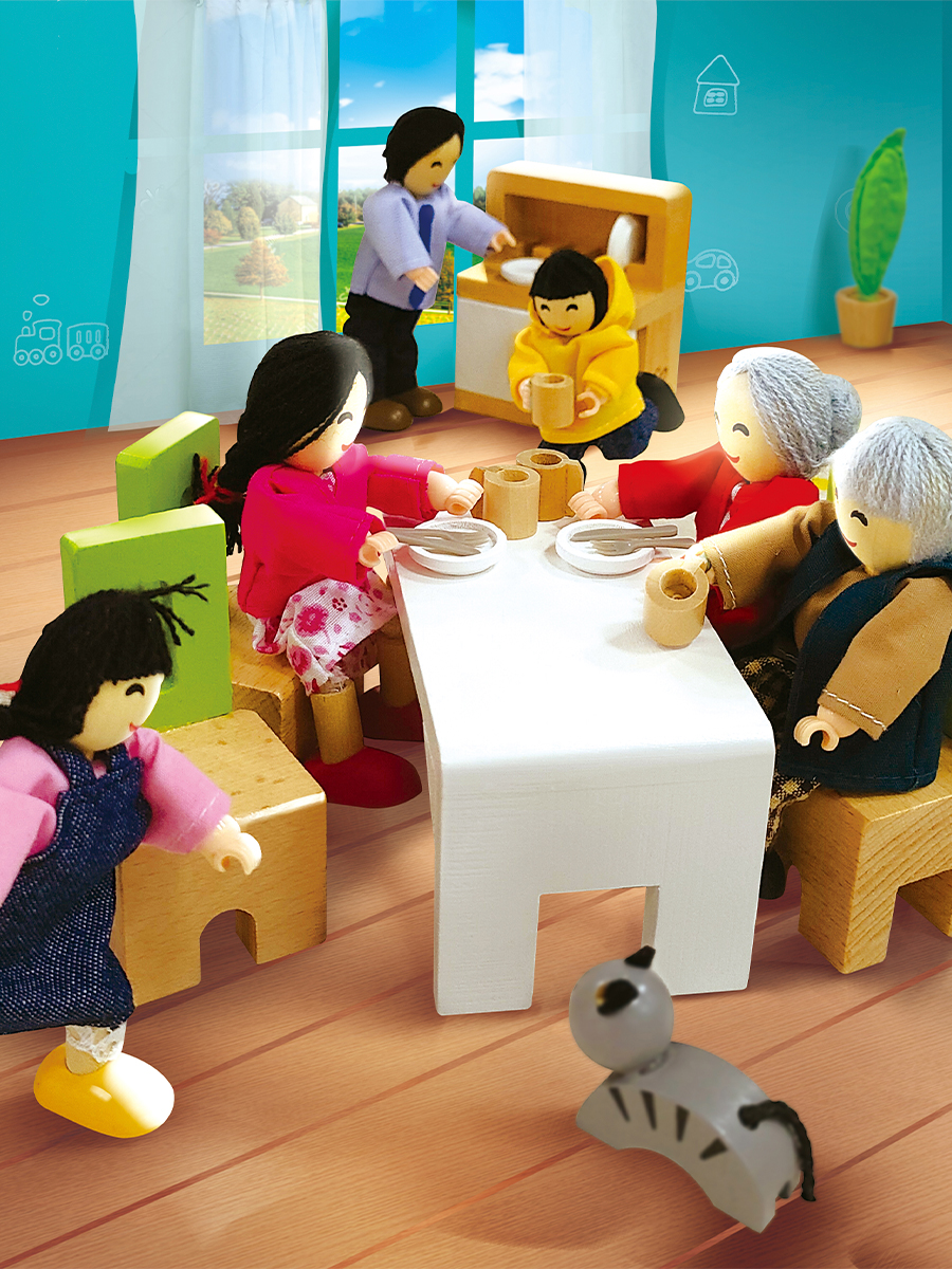 Кукла мини Hape Счастливая семья E3502_HP - фото 4