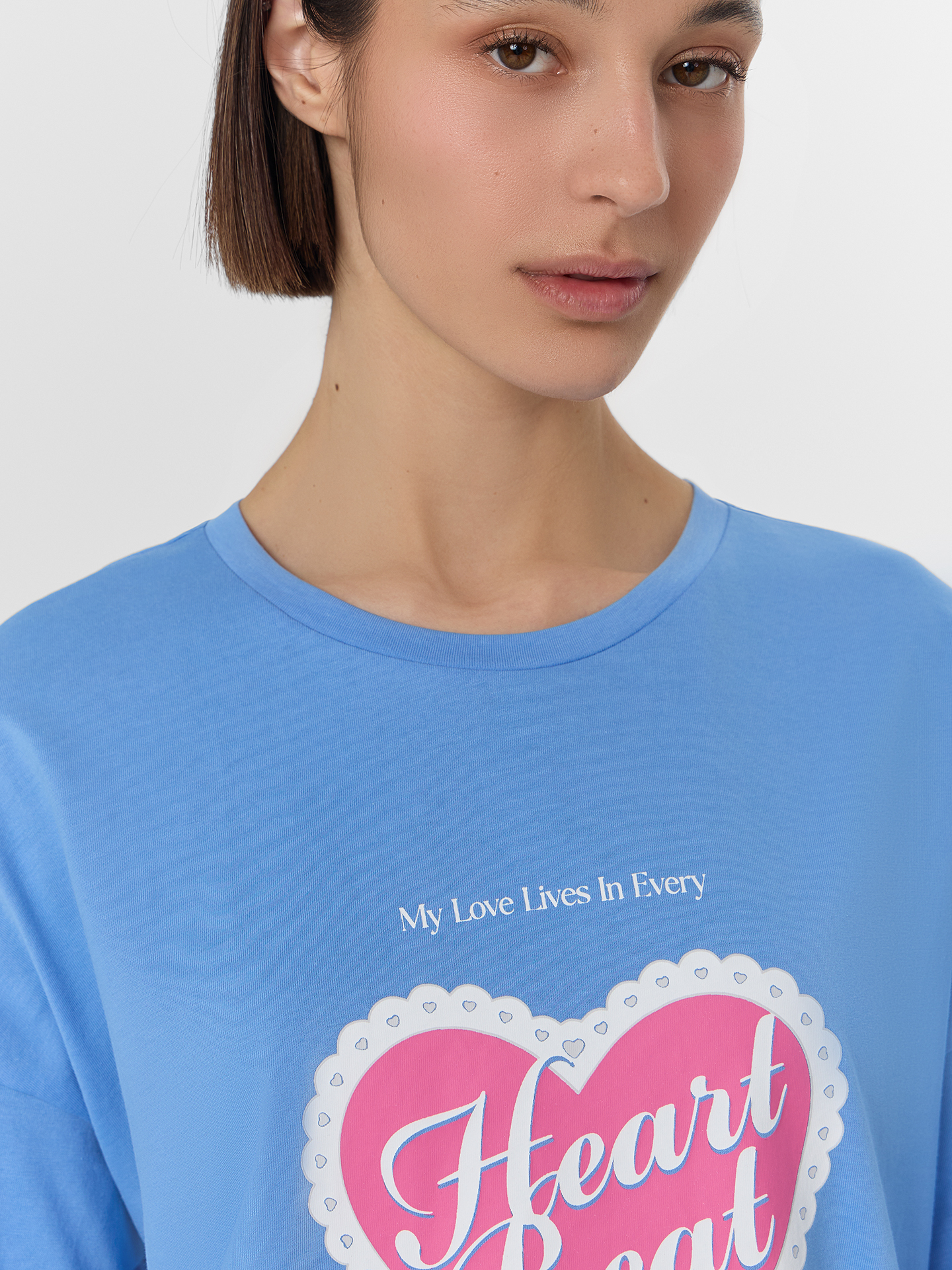 Сорочка ночная Mark Formelle (Марк Формэль) 512079/сине -голубой +печать - фото 5