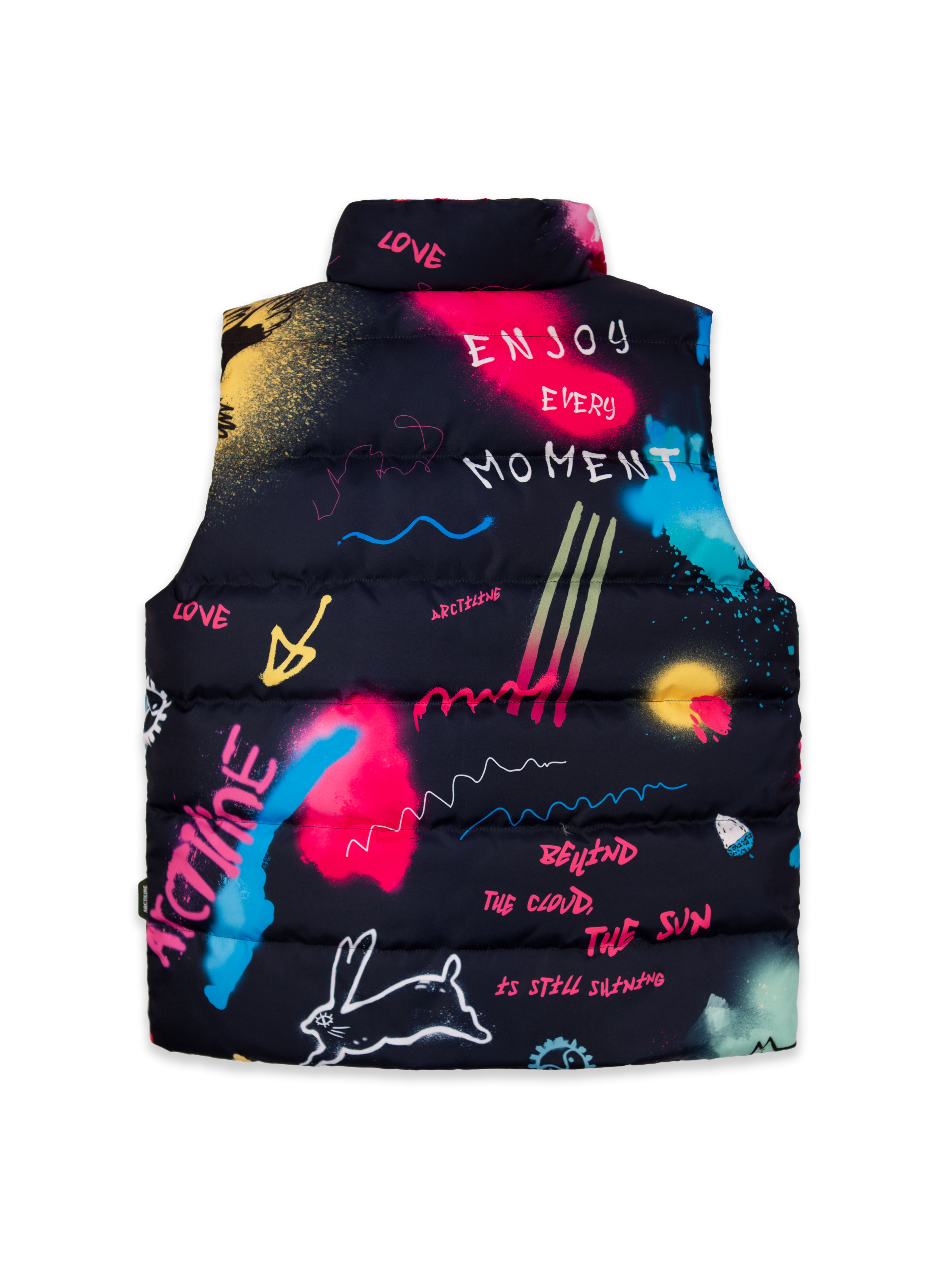 Жилет Arctiline Майри 800 D-25 Принт "Граффити тёмно-синий" - фото 5
