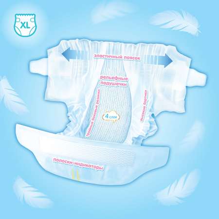 Подгузники MANU XL (12-17 кг) 60 шт.