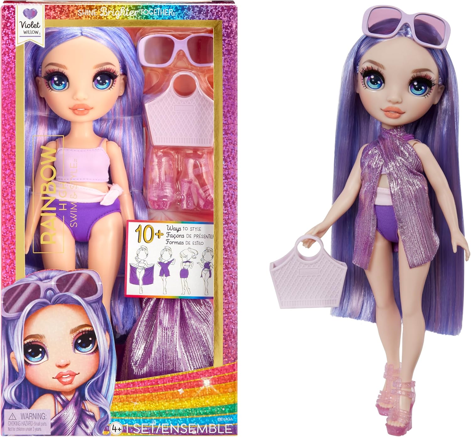 Кукла Rainbow High Swim and Style Fashion Violet 507314EUC 507314EUC - фото 1
