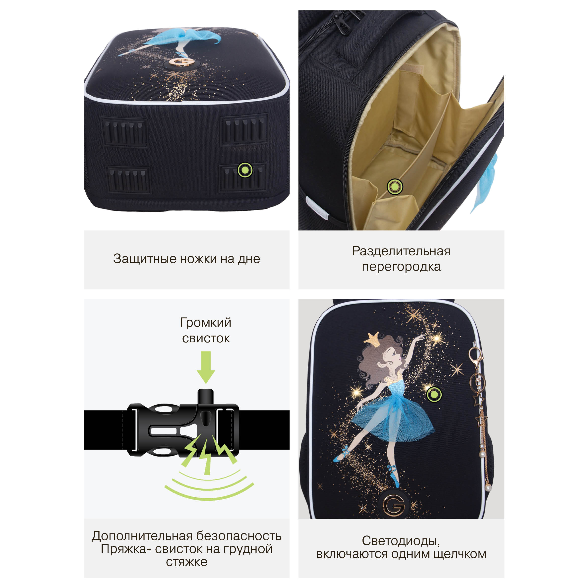 Ранец Grizzly Балерина - фото 14