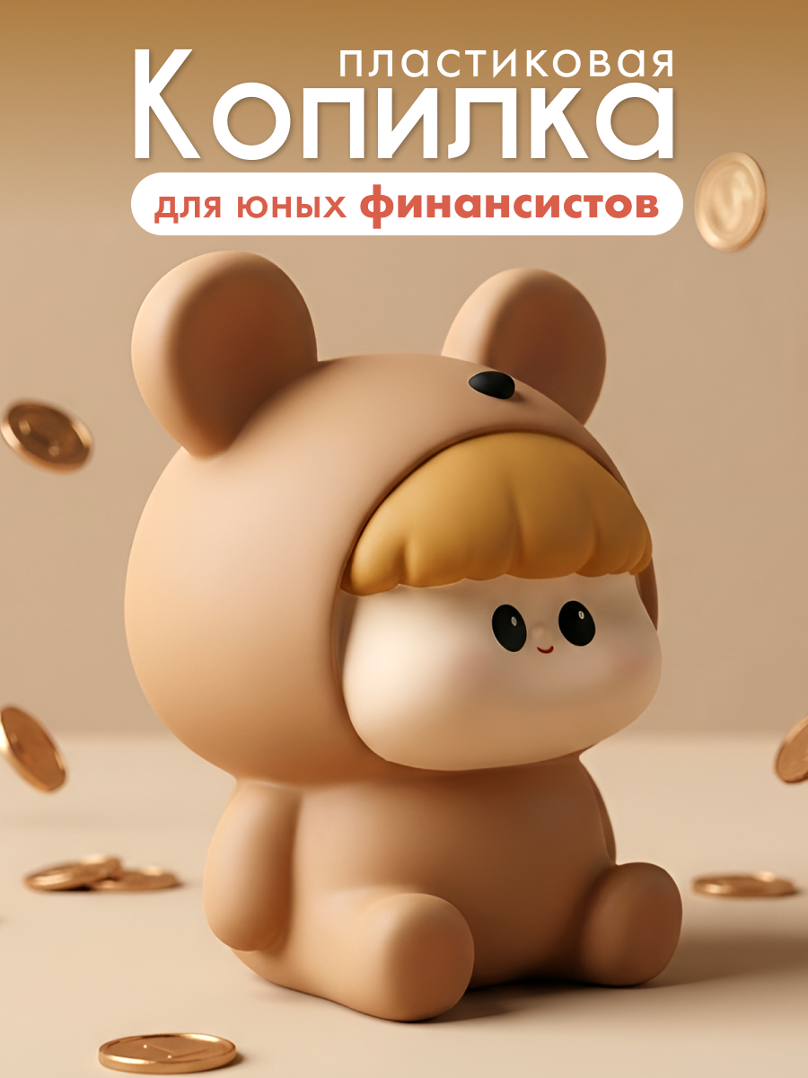 Изображение товара Копилка пластиковая iLikeGift Мишка для детей и взрослых