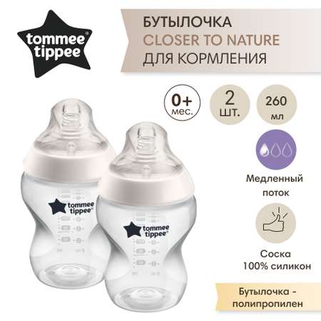 Бутылочка Tommee tippee 260 мл 2 шт. в ассортименте