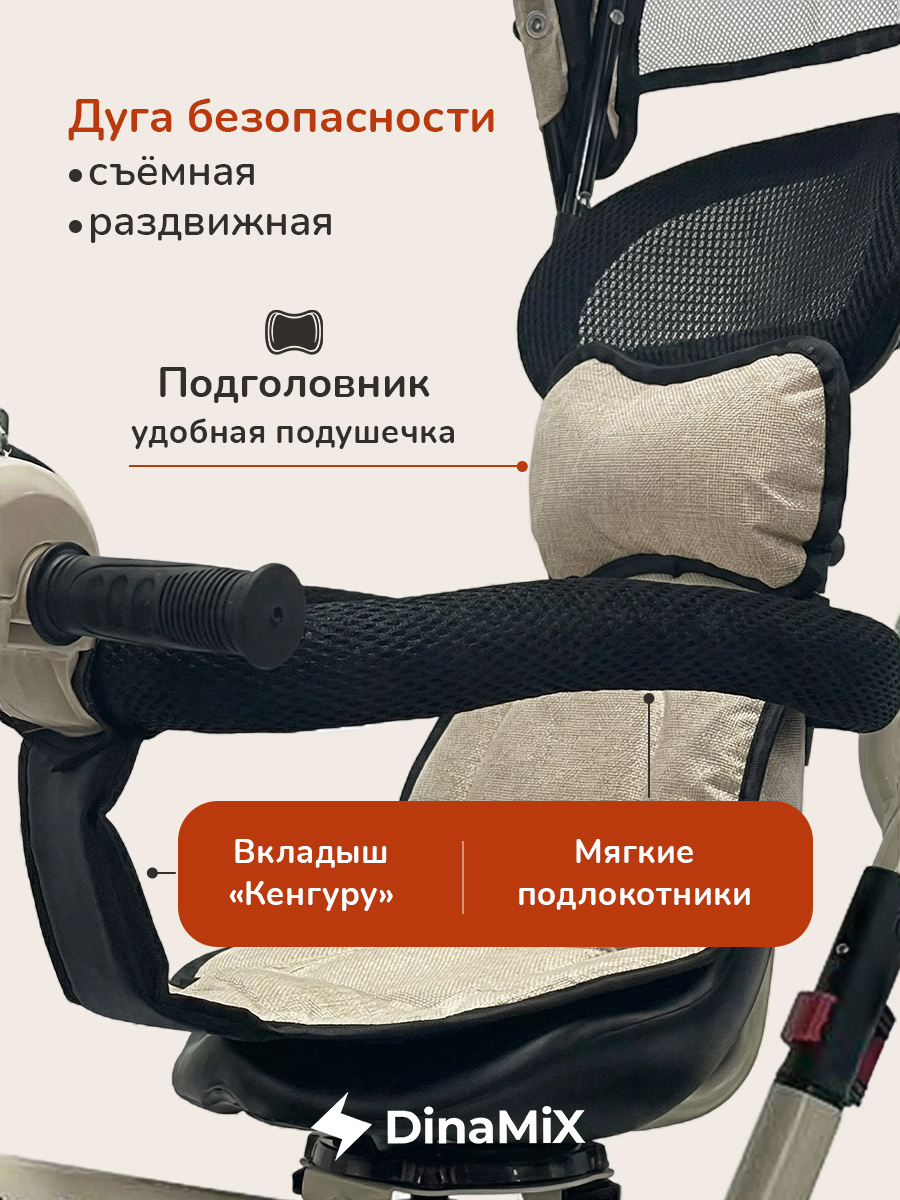 Трехколесный велосипед DinaMiX 10 дюймов - фото 6