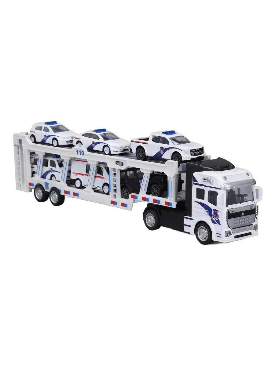 Автовоз CyberToy 6 полицейских машинок 80012 - фото 19