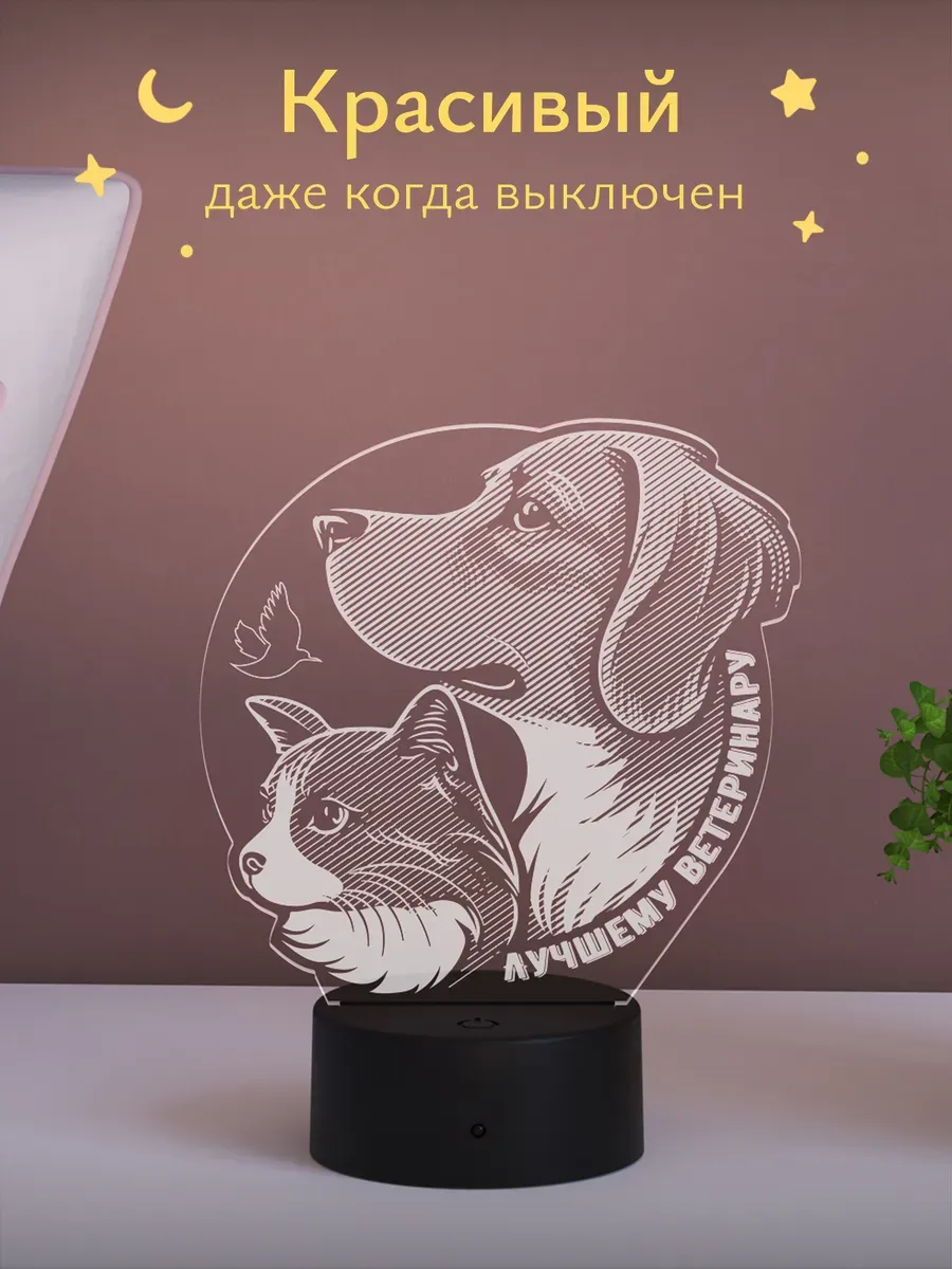 Ночник Светофей Лучшему ветеринару - фото 3