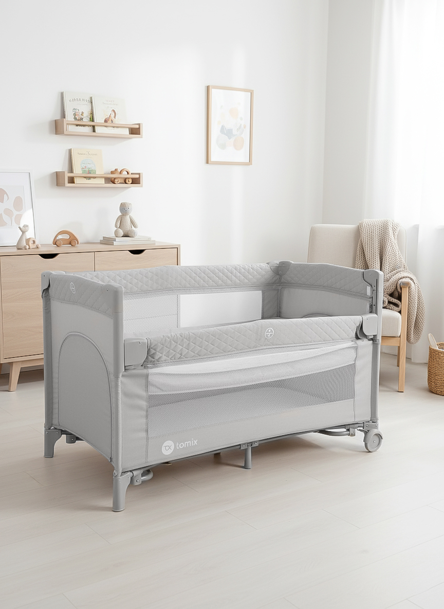 Манеж кровать Tomix Born P9070/Grey - фото 14