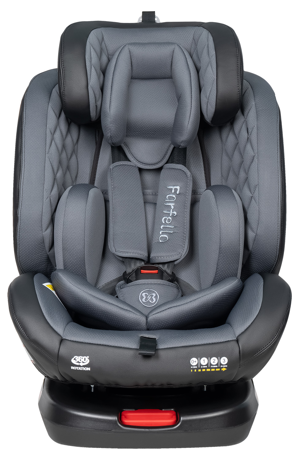 Автокресло Farfello YB102A Isofix 0+/1/2/3 (0-36 кг) серый - фото 15