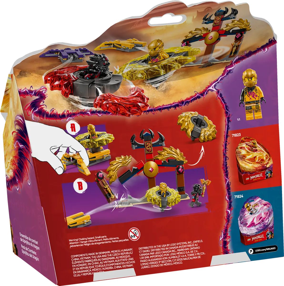 Конструктор LEGO NINJAGO Боевой набор Кружитцу Дракона 186 дет. - фото 6
