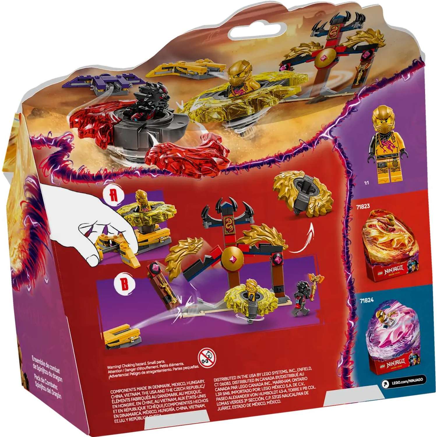 Конструктор LEGO NINJAGO Боевой набор Кружитцу Дракона 186 дет. - фото 6
