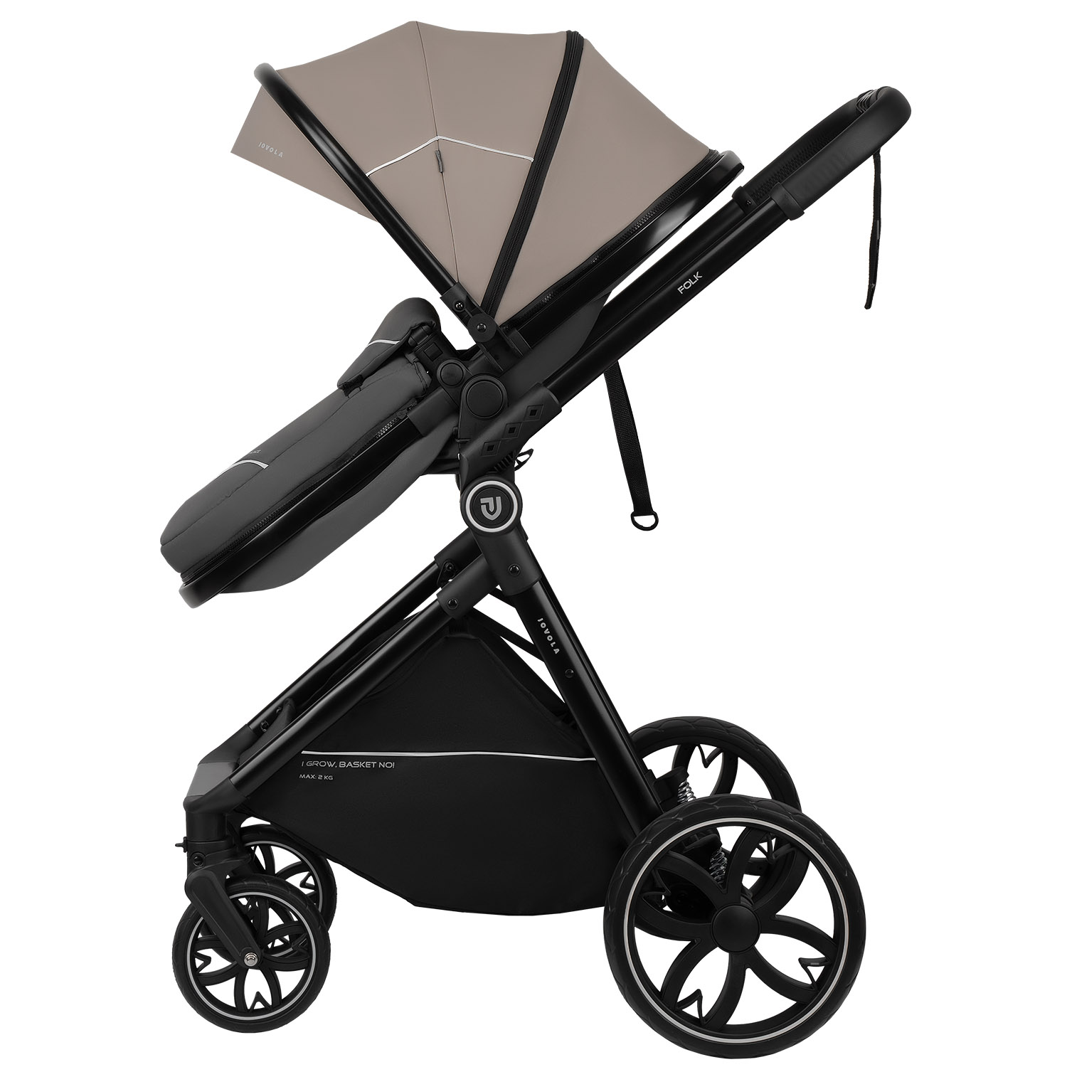 Коляска трансформер JOVOLA Folk 2в1 бежевый - фото 15