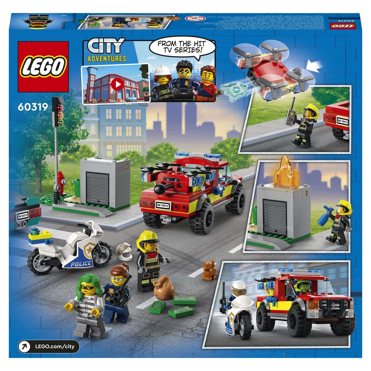 Конструктор LEGO City Fire Rescue and Police Chase блочный - фото 3