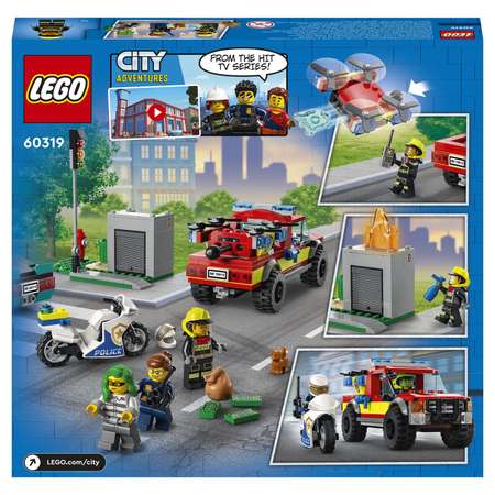 Конструктор LEGO City Fire Rescue and Police Chase блочный