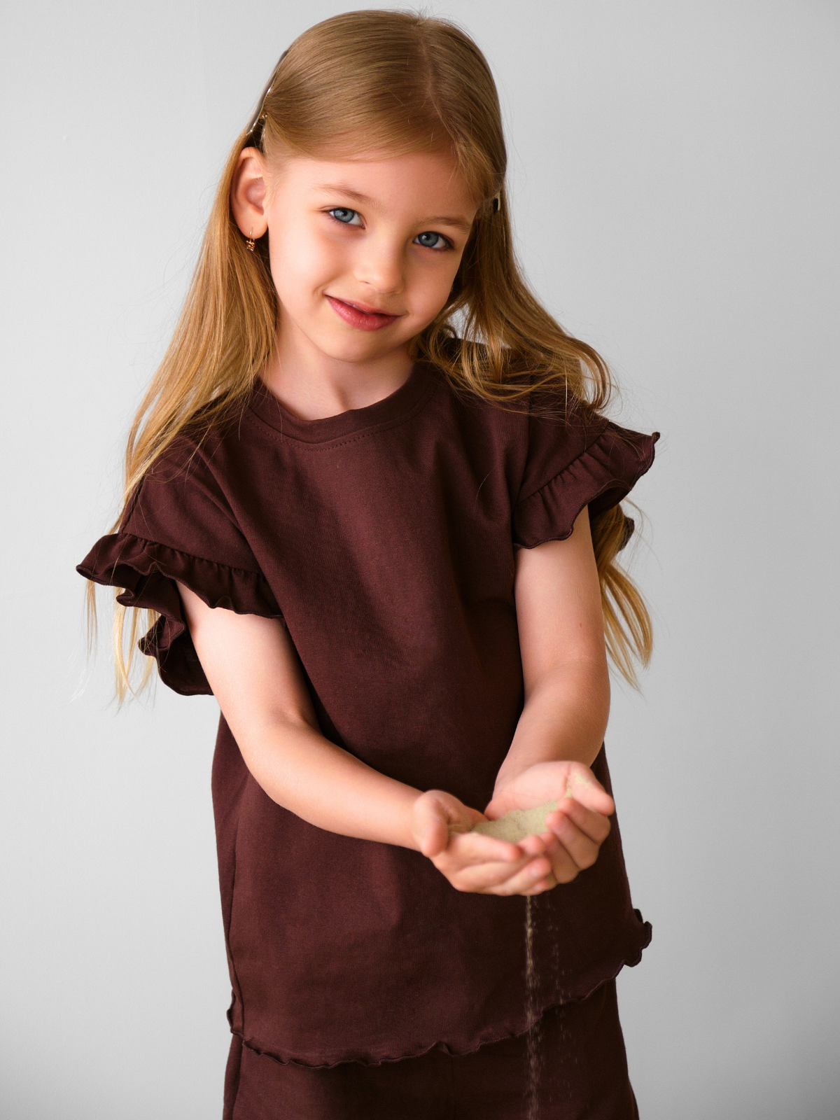 Футболка 2 шт Jelly Whale S25T05-2-Pudra-Brown - фото 17