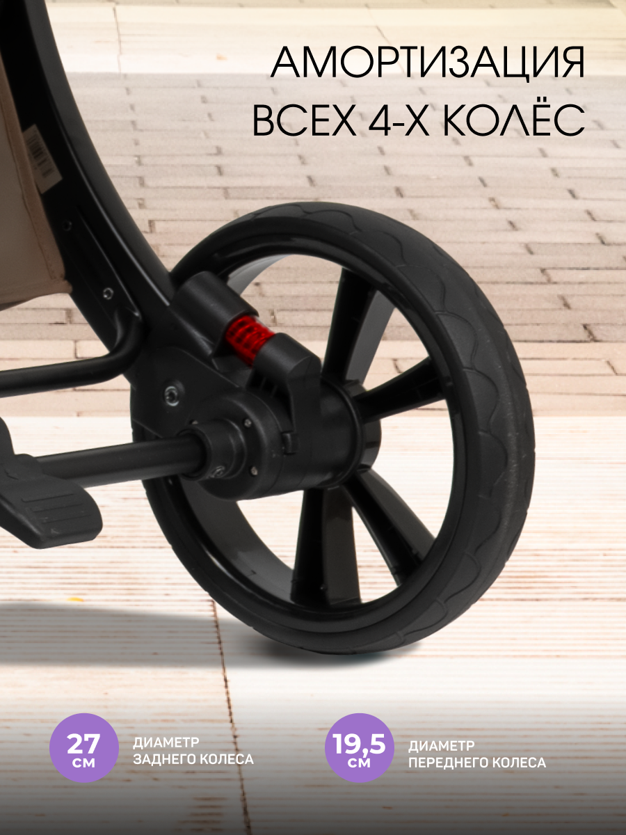 Коляска трансформер Aimile Авантюрист / Adventurer коричневый - фото 10