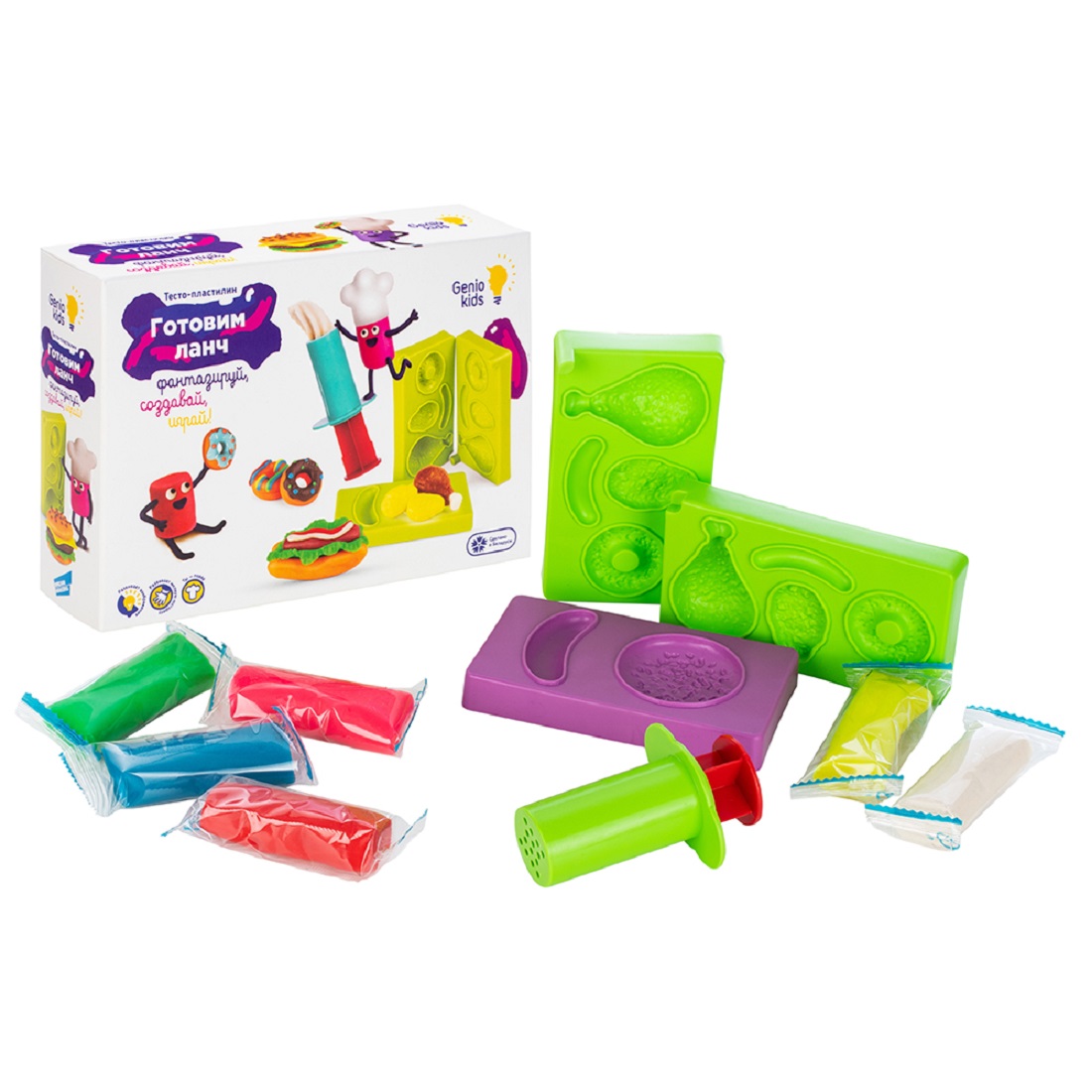 Масса для лепки Genio Kids 6 цв. в ассортименте - фото 8