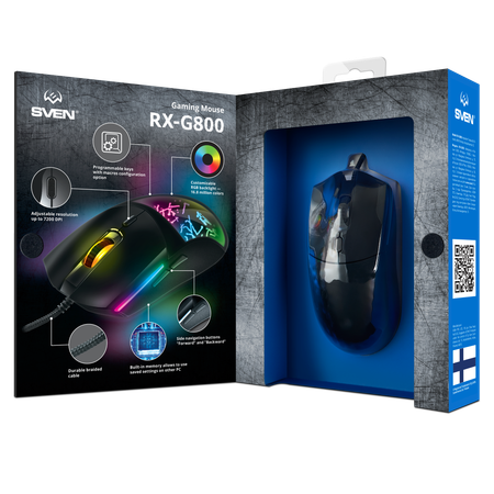 Мышь игровая SVEN rx-g800 с RGB-подсветкой