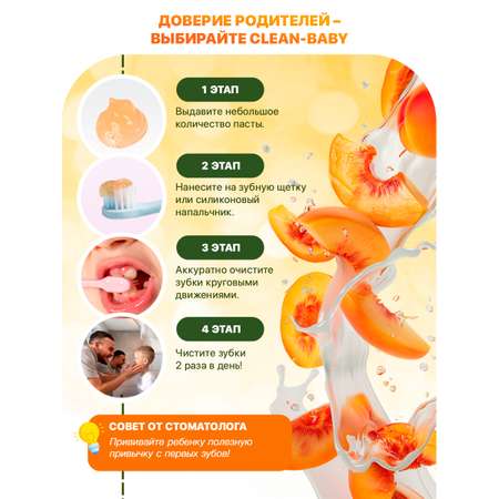 Зубная паста Clean-baby с фтором